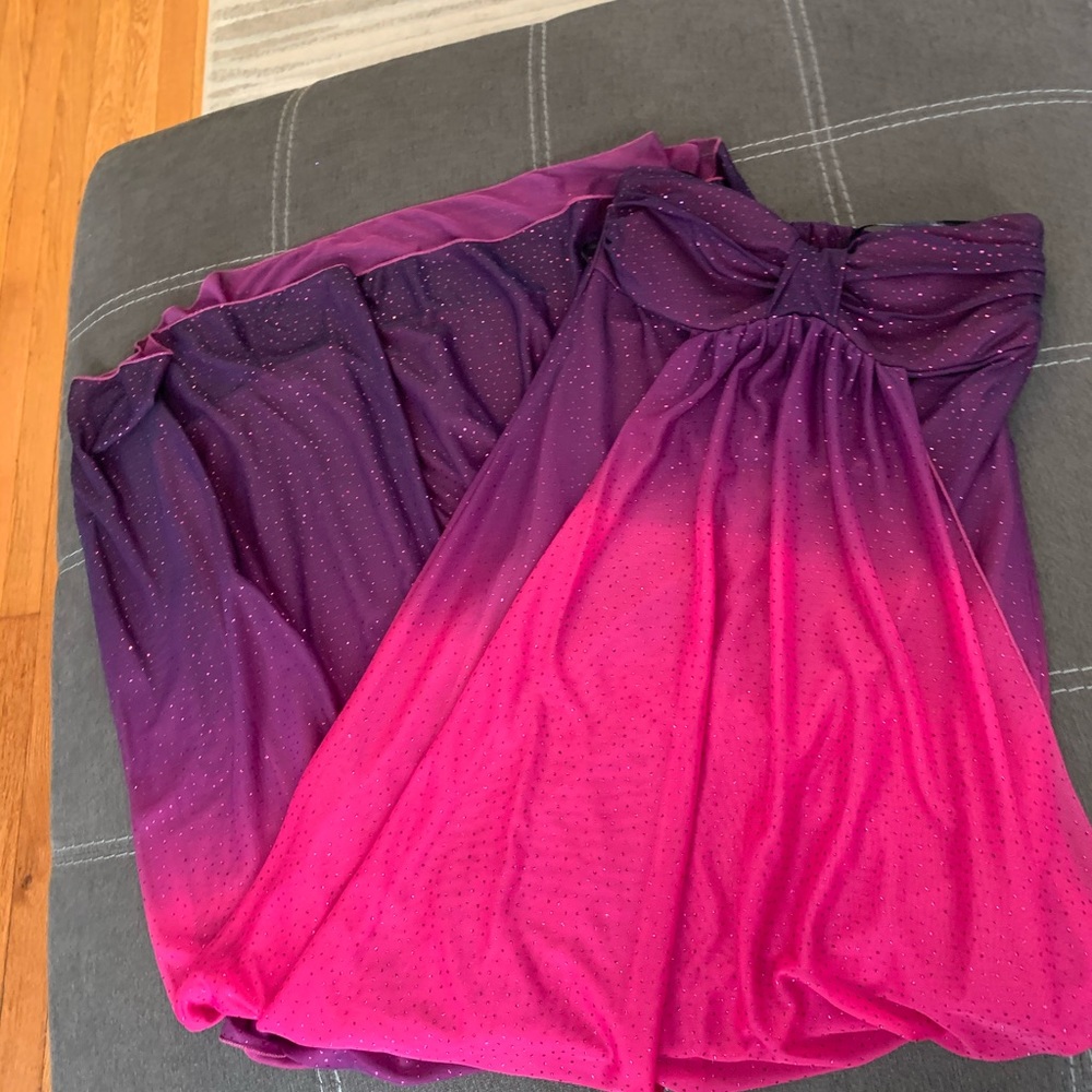 Strapless Long gown pink/plum size 3
